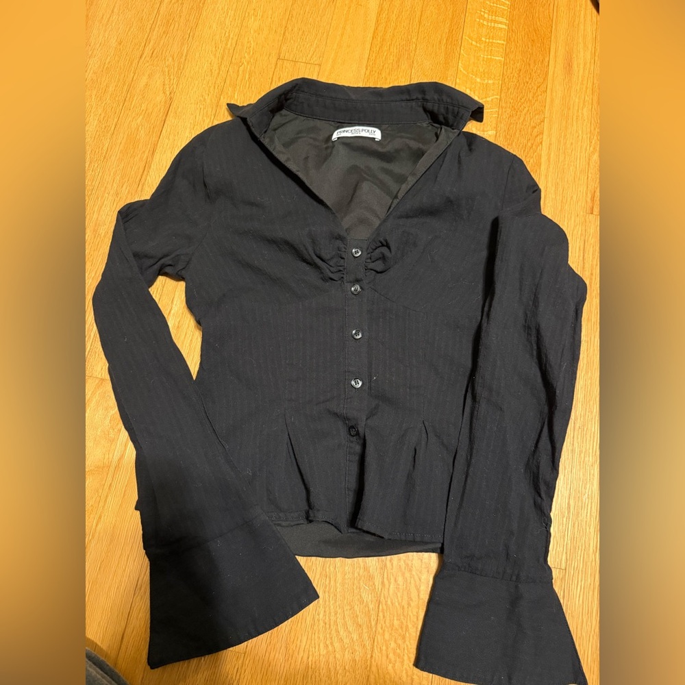 black long sleeve princess polly top
